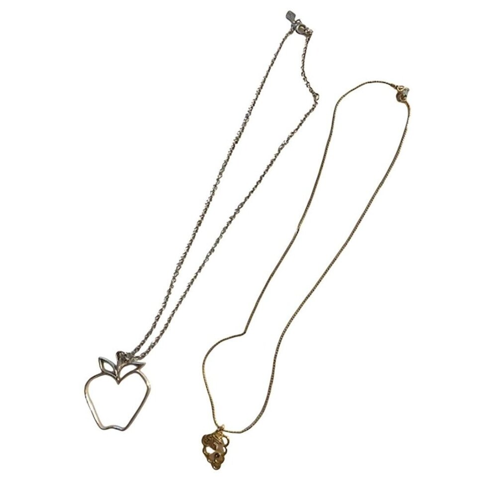 Avon Set of Two Vintage Necklaces Apple & Grape - Picture 4 of 9